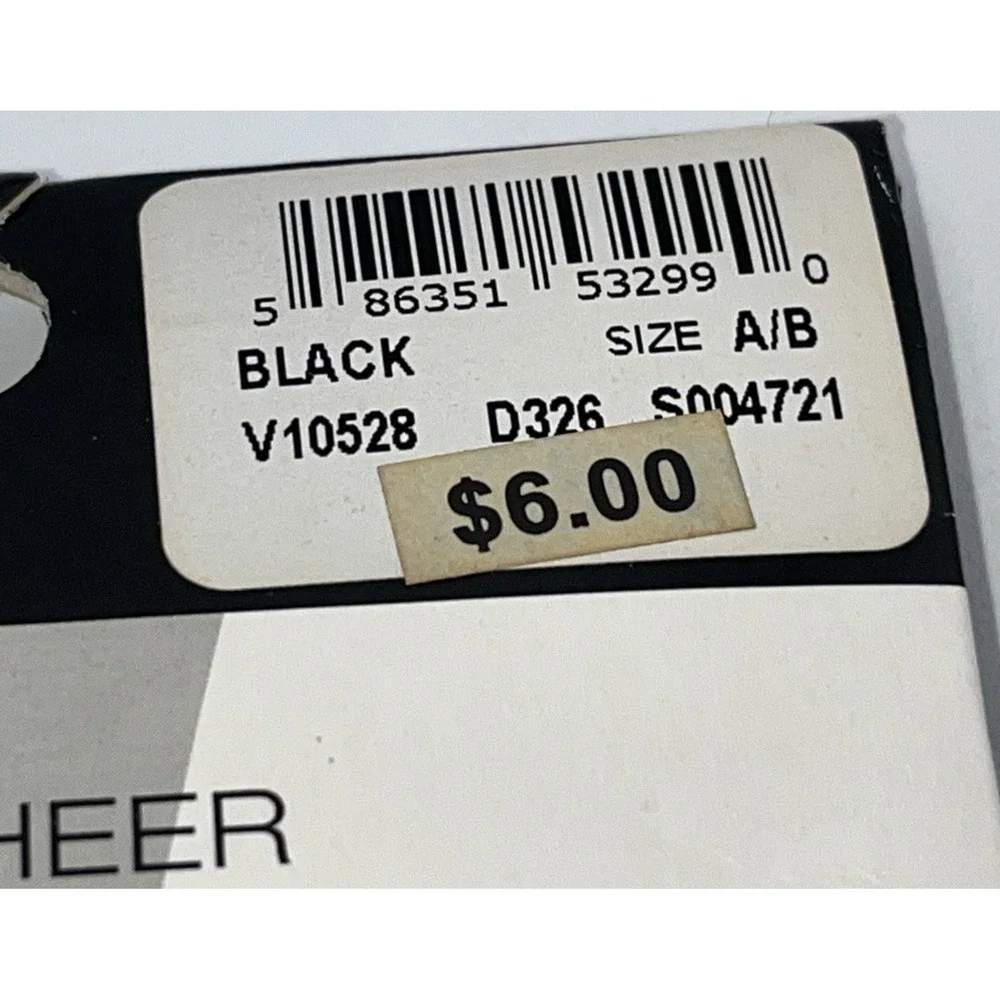 Catherines Sheer Knee Hi Stockings BLACK Size A/B - Pack of 3 - NEW